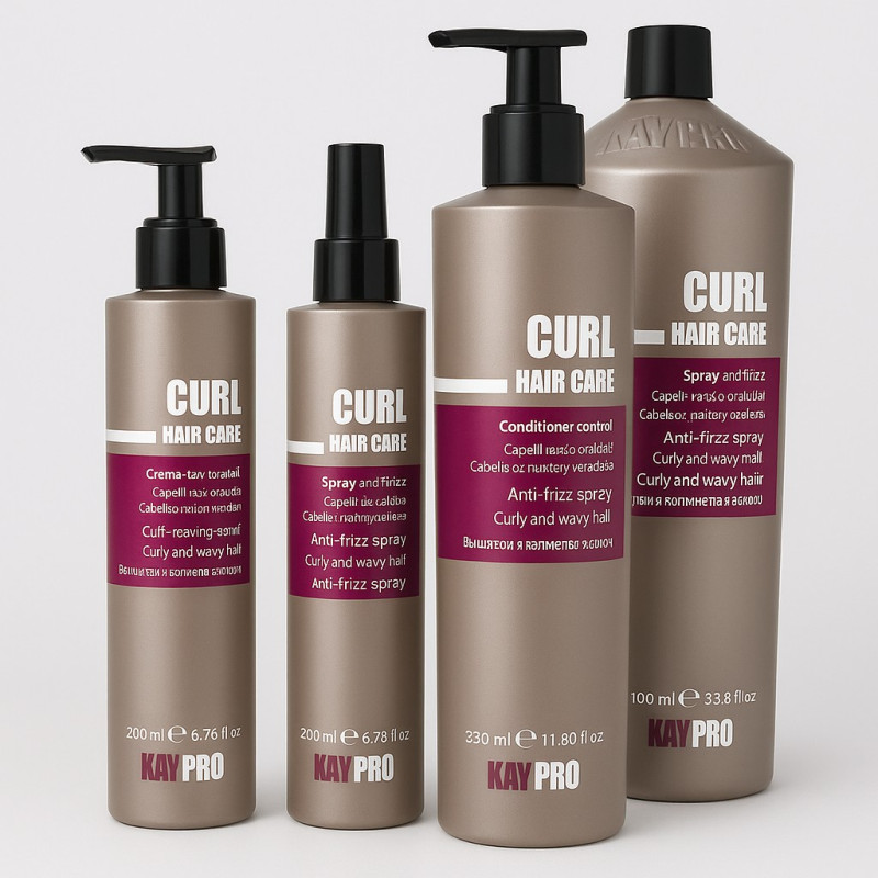 Zestaw do włosów kręconych: szampon, odżywka,spray i krem KayPro Curl Hair Care Zestaw do włosów kręconych: szampon, odżywka,spray i krem KayPro Curl Hair Care