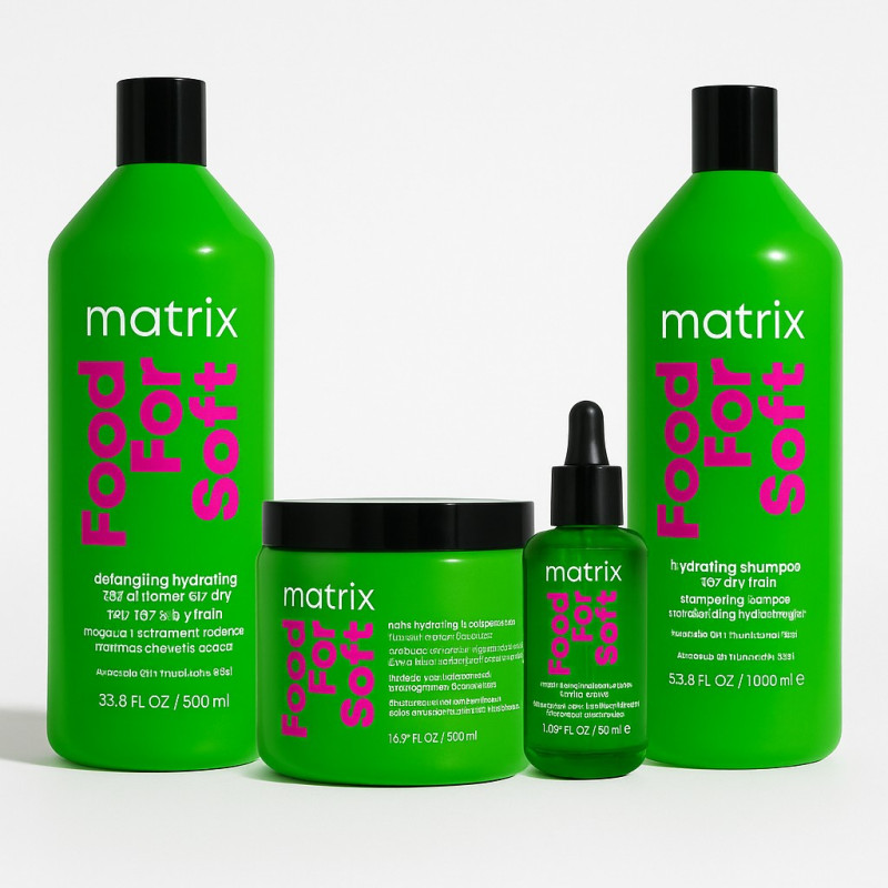 Zestaw do włosów: szampon, odżywka, maska i olejek Matrix Food For Soft