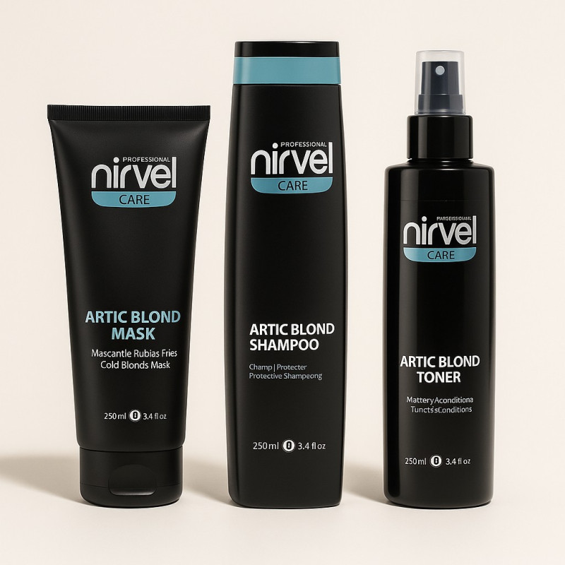 Zestaw do włosów blond: szampon, maska i toner Nirvel Artic Blond 250 ml Zestaw do włosów blond: szampon, maska i toner Nirvel Artic Blond 250 ml