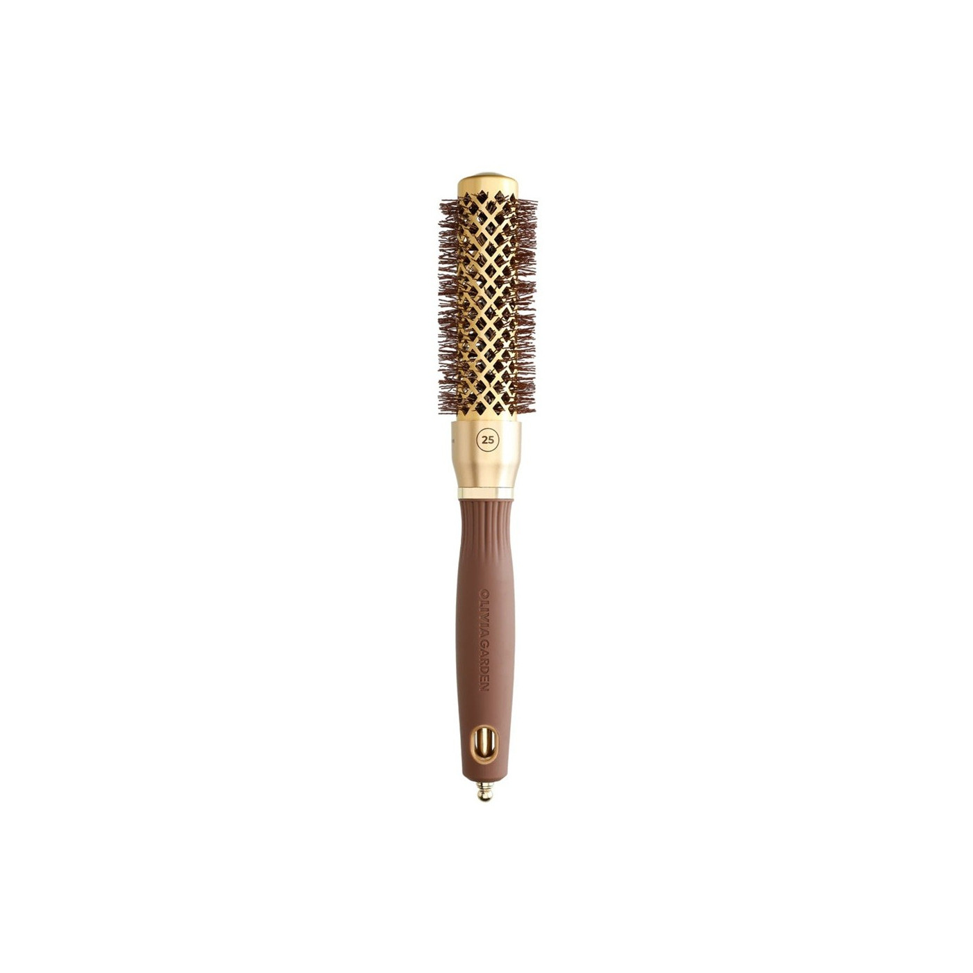 Szczotka do modelowania włosów z jonizacją Olivia Garden Blowout Shine Wavy Bristles Gold & Brown 25 mm Szczotka do modelowania włosów z jonizacją Olivia Garden Blowout Shine Wavy Bristles Gold & Brown 25 mm