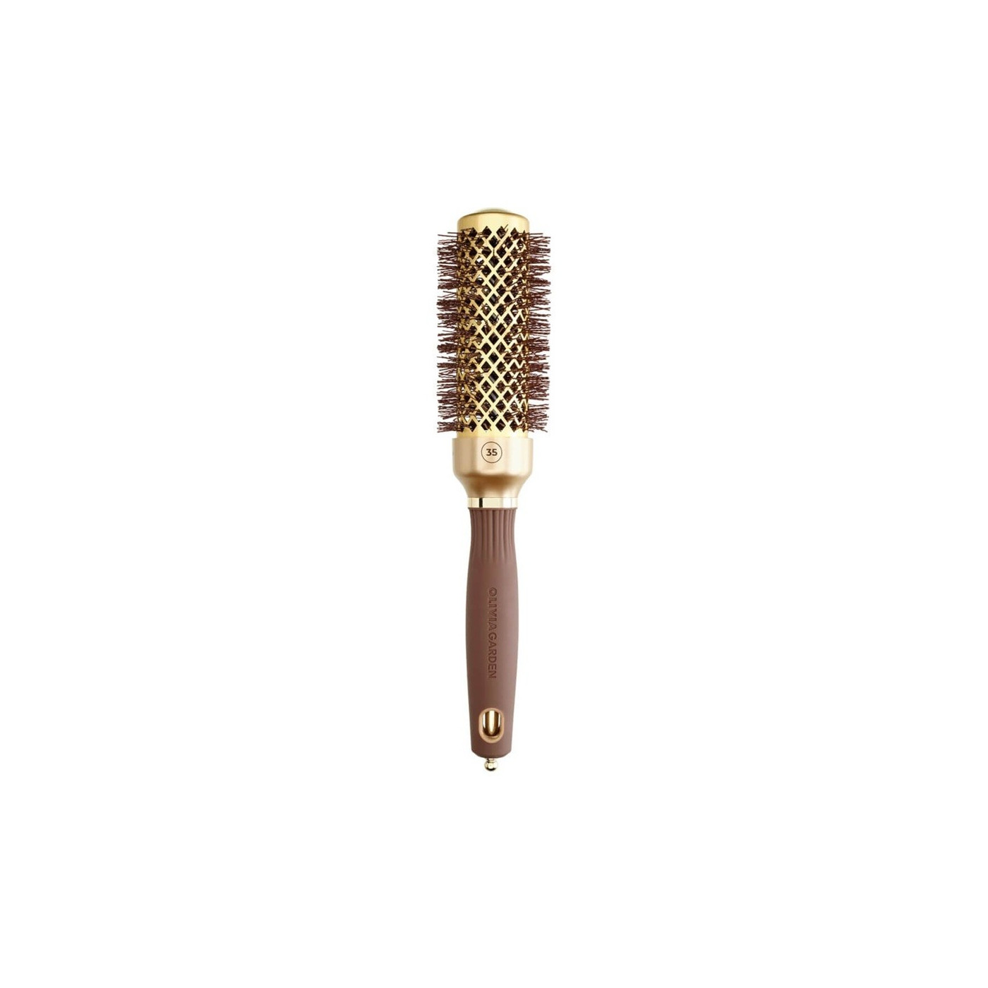 Szczotka do modelowania włosów z jonizacją Olivia Garden Blowout Shine Wavy Bristles Gold & Brown 35 mm Szczotka do modelowania włosów z jonizacją Olivia Garden Blowout Shine Wavy Bristles Gold & Brown 35 mm
