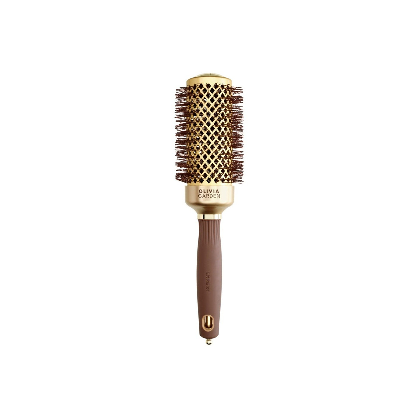 Szczotka do modelowania włosów z jonizacją Olivia Garden Blowout Shine Wavy Bristles Gold & Brown 45 mm Szczotka do modelowania włosów z jonizacją Olivia Garden Blowout Shine Wavy Bristles Gold & Brown 45 mm