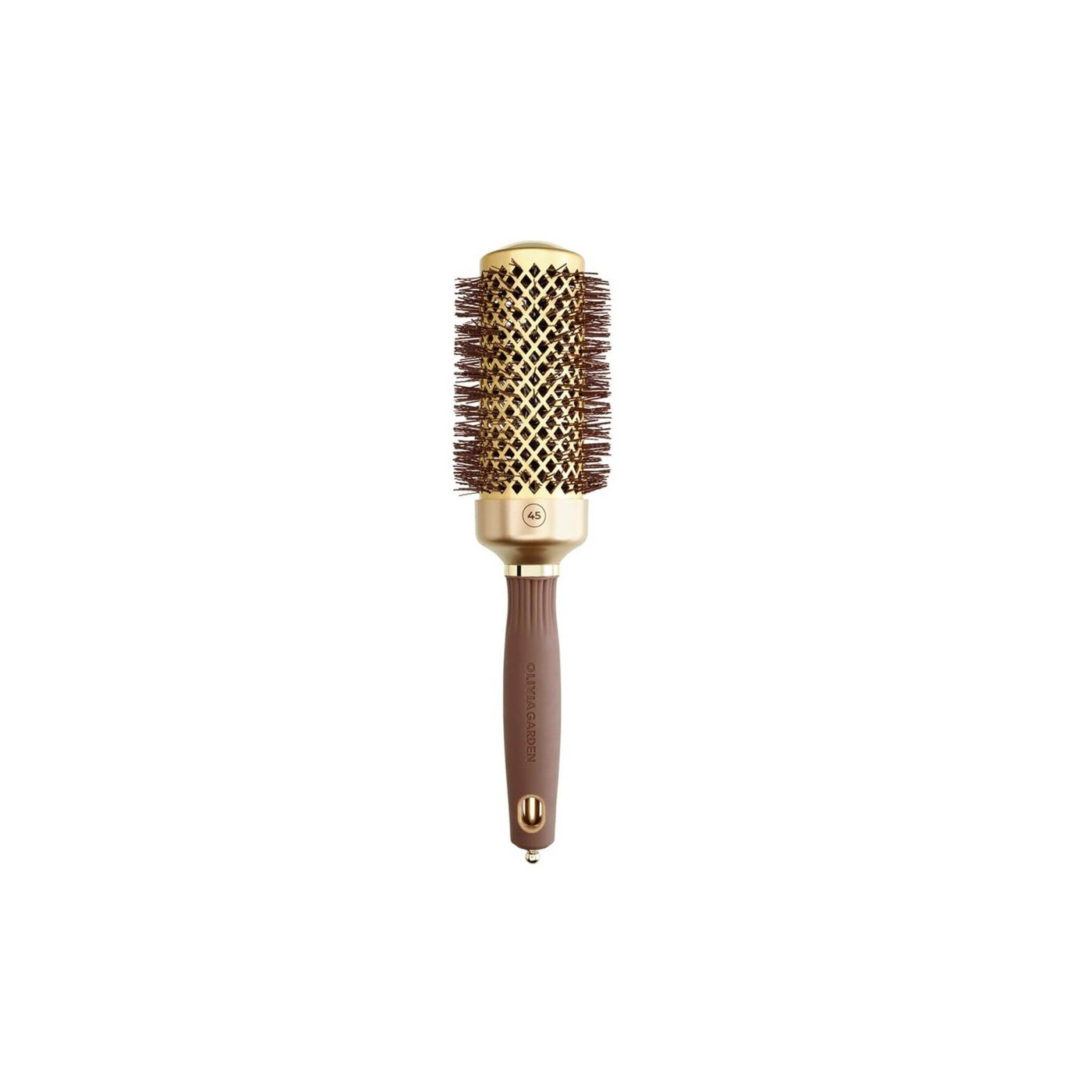 Szczotka do modelowania włosów z jonizacją Olivia Garden Blowout Shine Wavy Bristles Gold & Brown 45 mm Szczotka do modelowania włosów z jonizacją Olivia Garden Blowout Shine Wavy Bristles Gold & Brown 45 mm