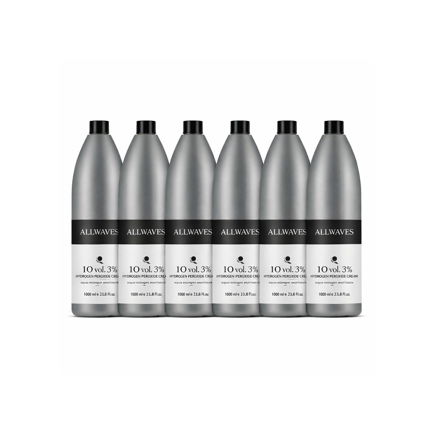 Zestaw 6x Woda utleniona w emulsji 10v 3% Allwaves 1000 ml Zestaw 6x Woda utleniona w emulsji 10v 3% Allwaves 1000 ml