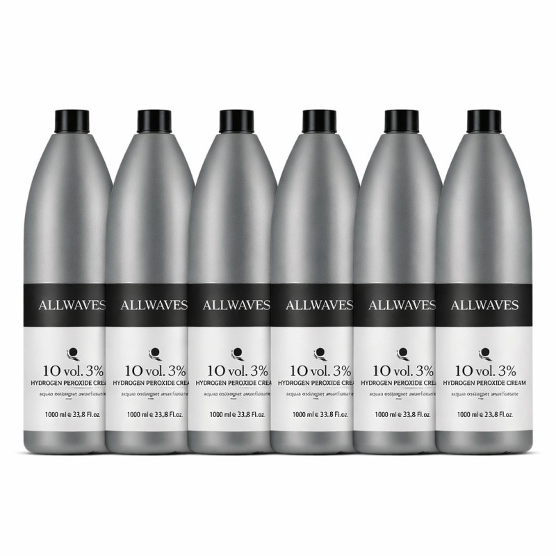 Zestaw 6x Woda utleniona w emulsji 10v 3% Allwaves 1000 ml Zestaw 6x Woda utleniona w emulsji 10v 3% Allwaves 1000 ml