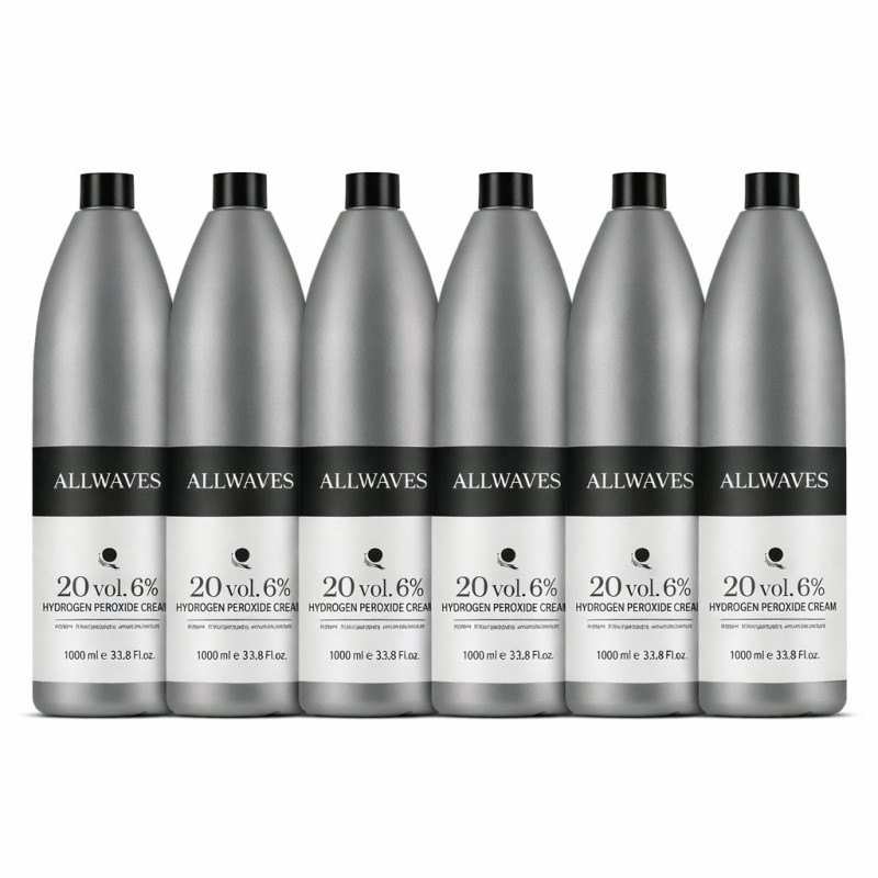 Zestaw 6x Woda utleniona w emulsji 20v 6% Allwaves 1000 ml