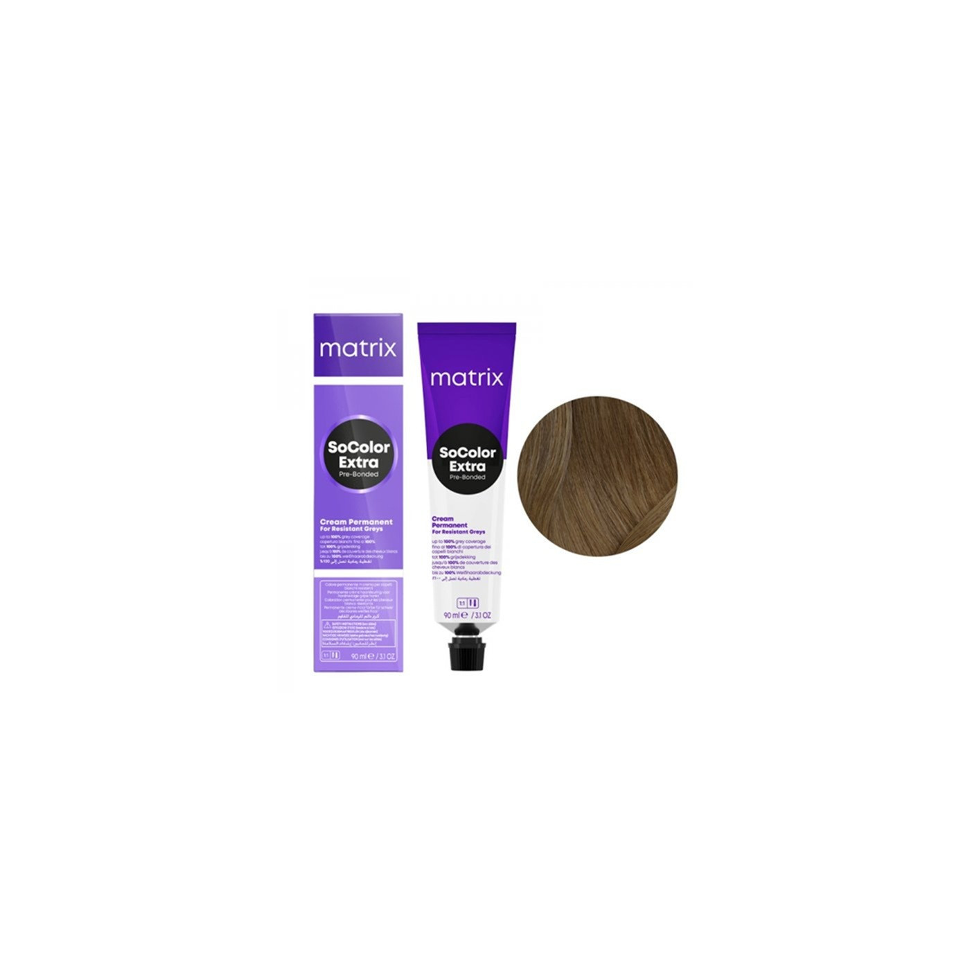 Farba do krycia włosów siwych Matrix SoColor Pre- Bonded Extra Coverage 506N intensywnie kryjący ciemny blond neutralny 90 ml Farba do krycia włosów siwych Matrix SoColor Pre- Bonded Extra Coverage 506N intensywnie kryjący ciemny blond neutralny 90 ml