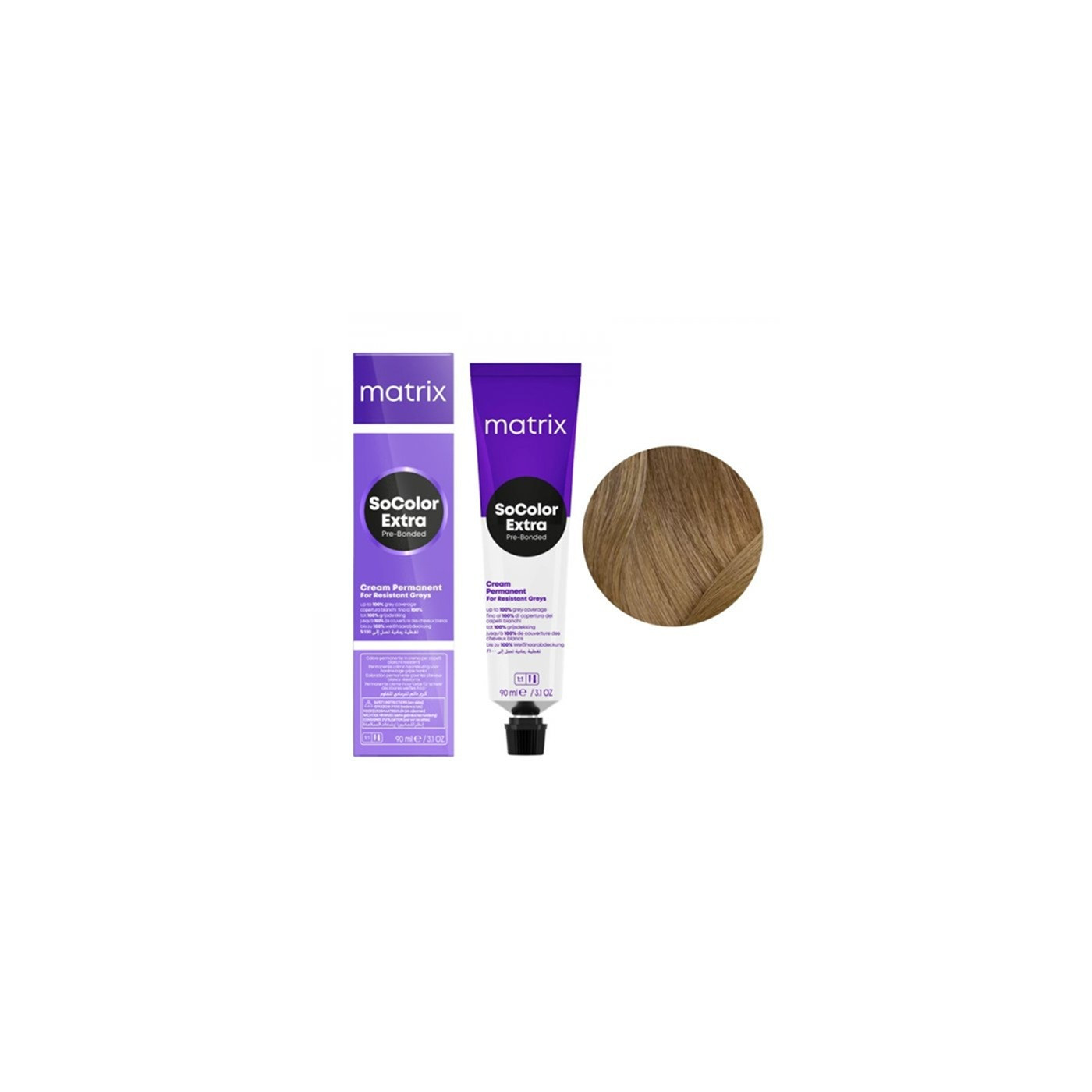 Farba do krycia włosów siwych Matrix SoColor Pre- Bonded Extra Coverage 508N intensywnie kryjący jasny blond neutralny 90 ml
