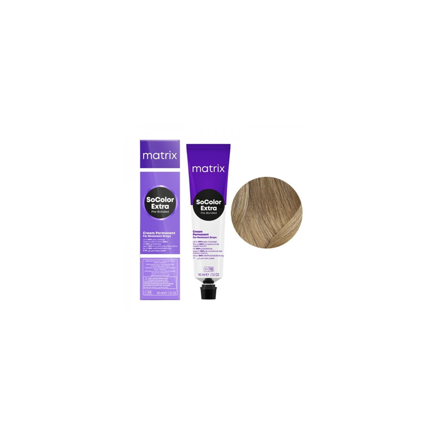Farba do krycia włosów siwych Matrix Extra Coverage 510NA intensywnie kryjący ekstra jasny blond neutralny popielaty 90 ml