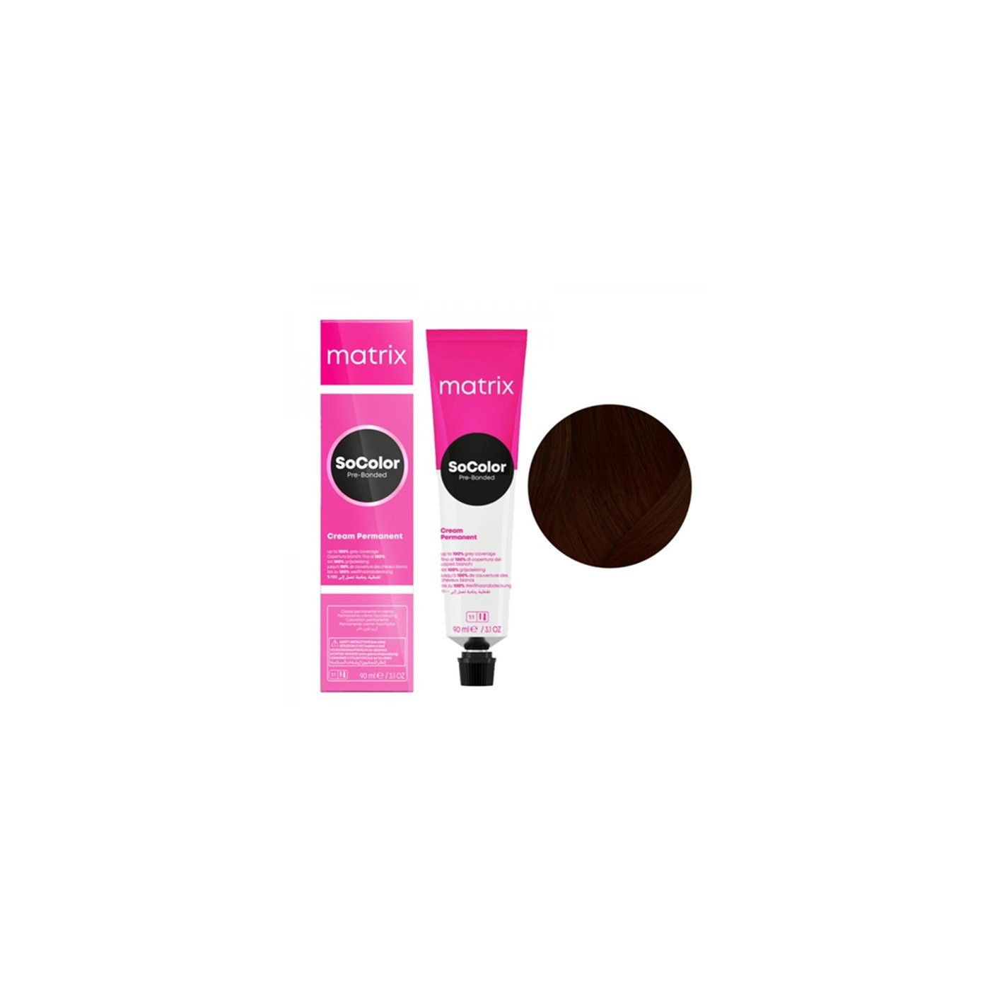 Farba do włosów Matrix SoColor Pre-Bonded 4M średni brąz mokka 90 ml