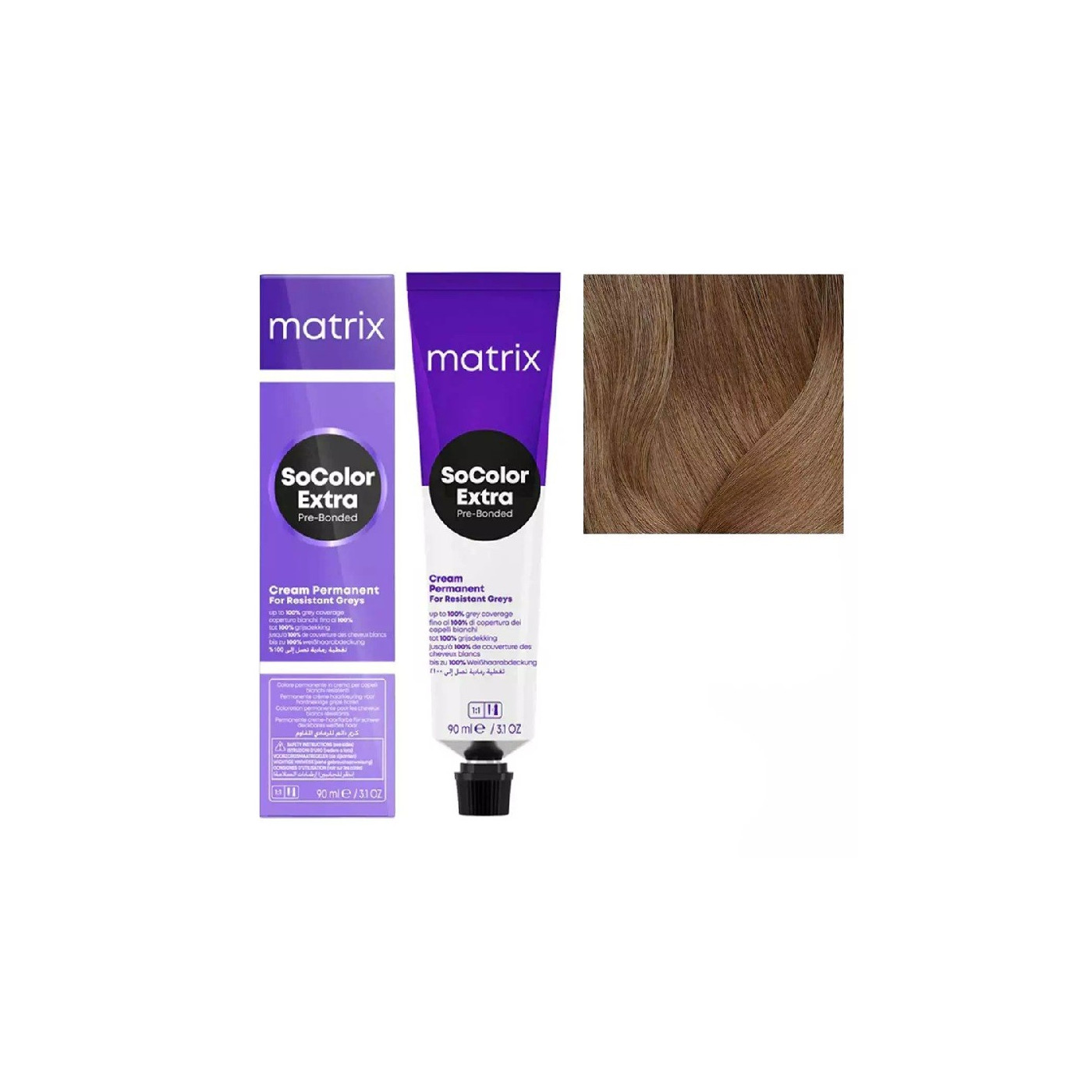 Farba do krycia włosów siwych Matrix SoColor Pre- Bonded Extra Coverage 507N intensywnie kryjący średni blond neutralny 90 ml