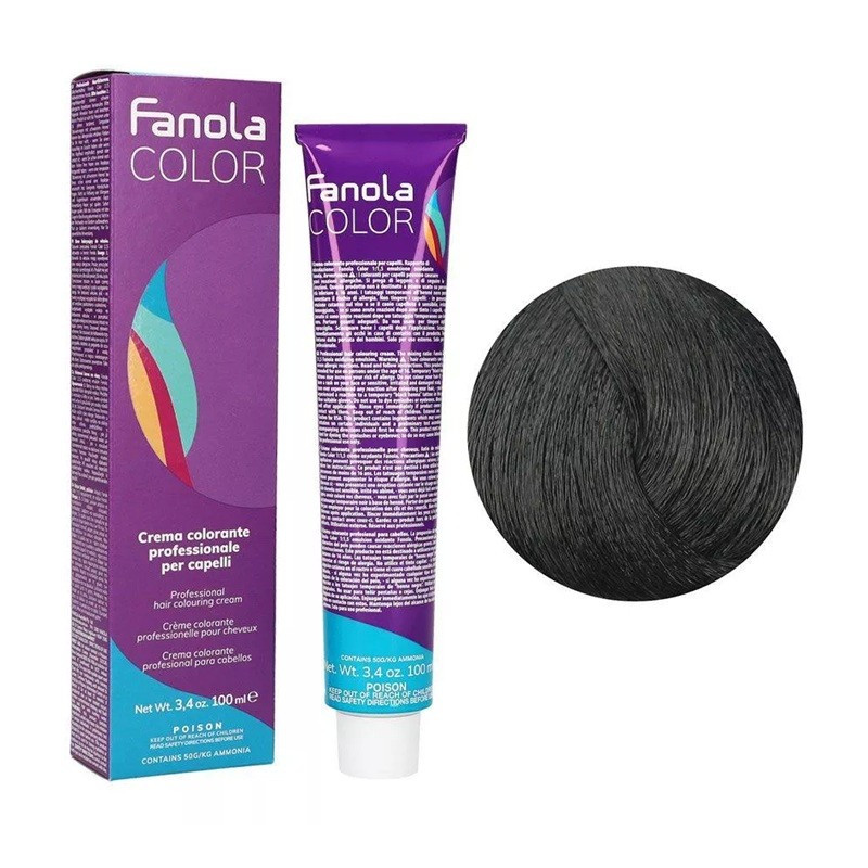 Farba do włosów Fanola Color Cream 1.0 czarny 100 ml Farba do włosów Fanola Color Cream 1.0 czarny 100 ml