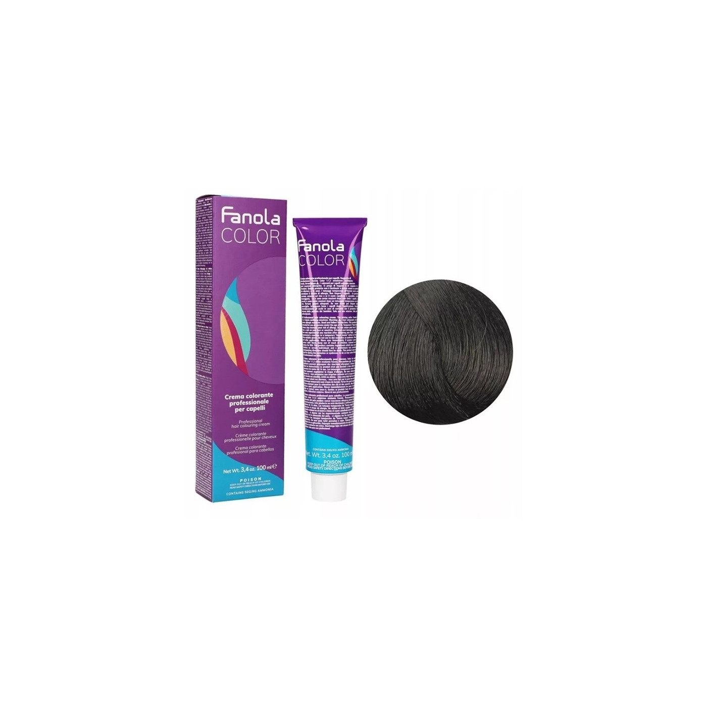 Farba do włosów Fanola Color Cream 3.0 ciemny kasztan 100 ml