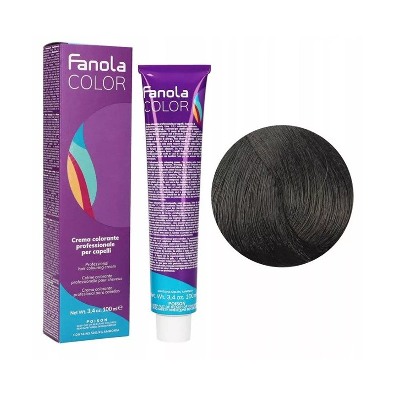 Farba do włosów Fanola Color Cream 3.0 ciemny kasztan 100 ml