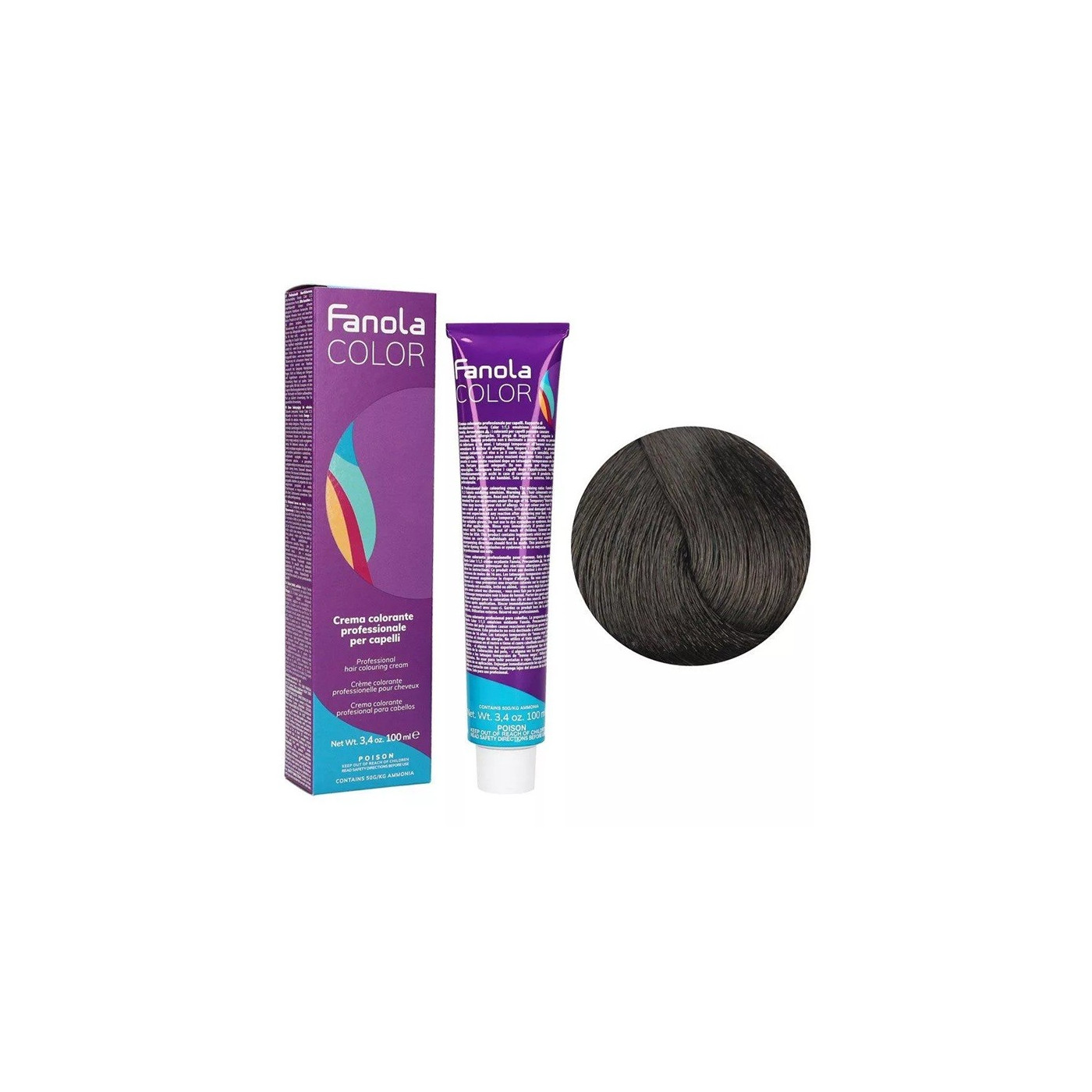 Farba do włosów Fanola Color Cream 4.0 kasztan 100 ml