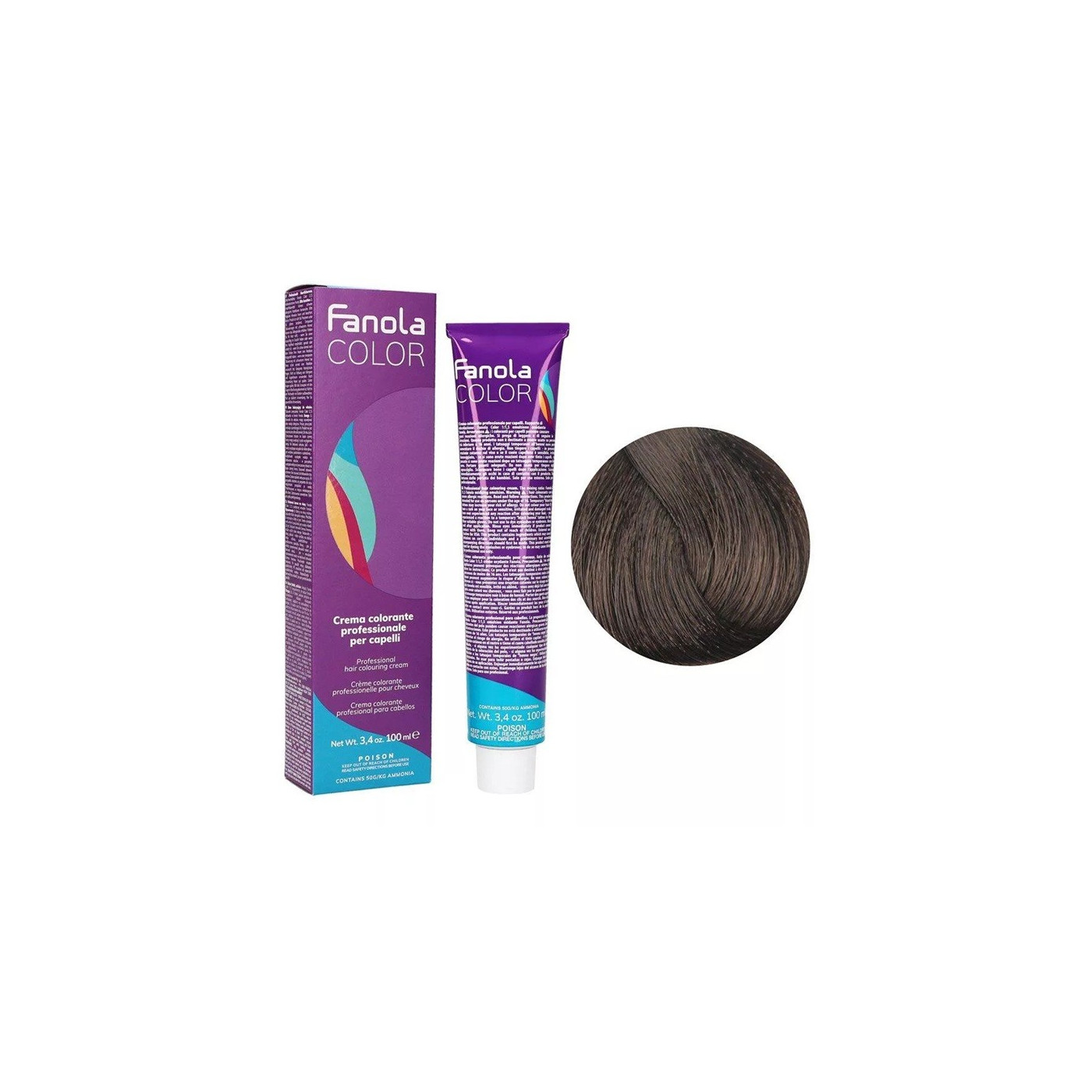 Farba do włosów Fanola Color Cream 5.0 jasny kasztan 100 ml