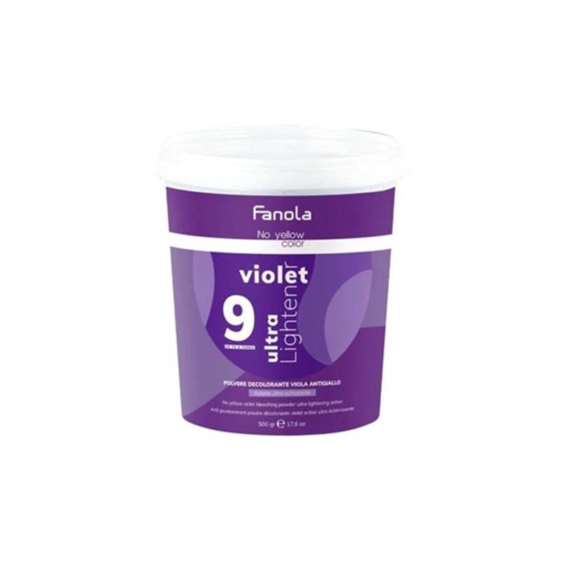 Rozjaśniacz do włosów w proszku fioletowy Fanola No Yellow Color Violet 500 g Rozjaśniacz do włosów w proszku fioletowy Fanola No Yellow Color Violet 500 g