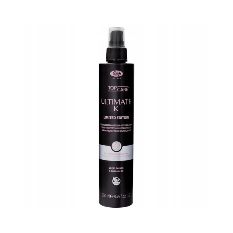 Spray termoochronny do prostowania włosów Lisap Top Care Ultimate K Limited Black 250 ml
