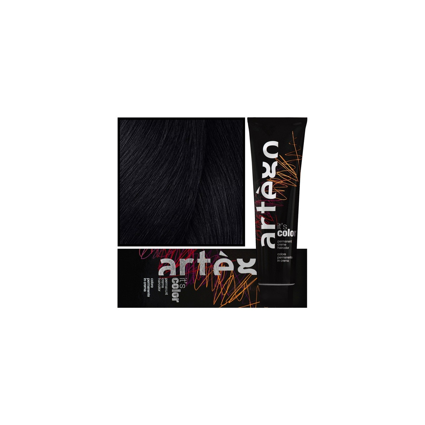 Farba do włosów w kremie Artego It's Color 1.0-1N czarny 150 ml