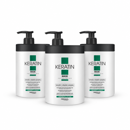 Zestaw 3x Maska z keratyną do włosów Chantal Prosalon Keratin 1000 ml